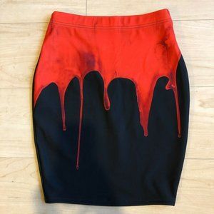 GUC Black Milk bloody mary goth pencil skirt S